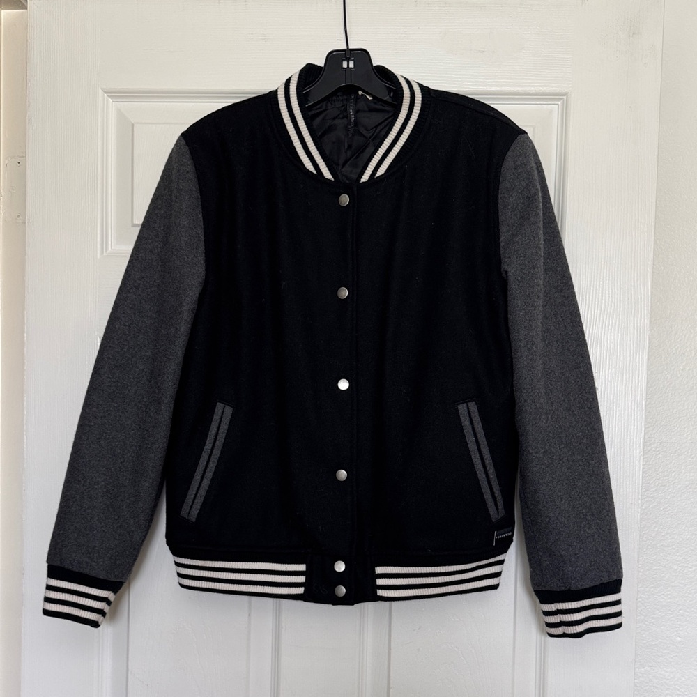 Black and Gray Varsity Jacket
